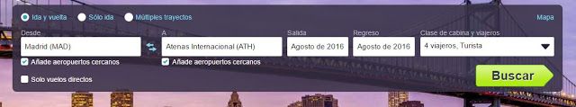 Añade aeropuertos cercanos a la búsqueda de Skyscanner