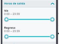 filtro de horarios en Skyscanner