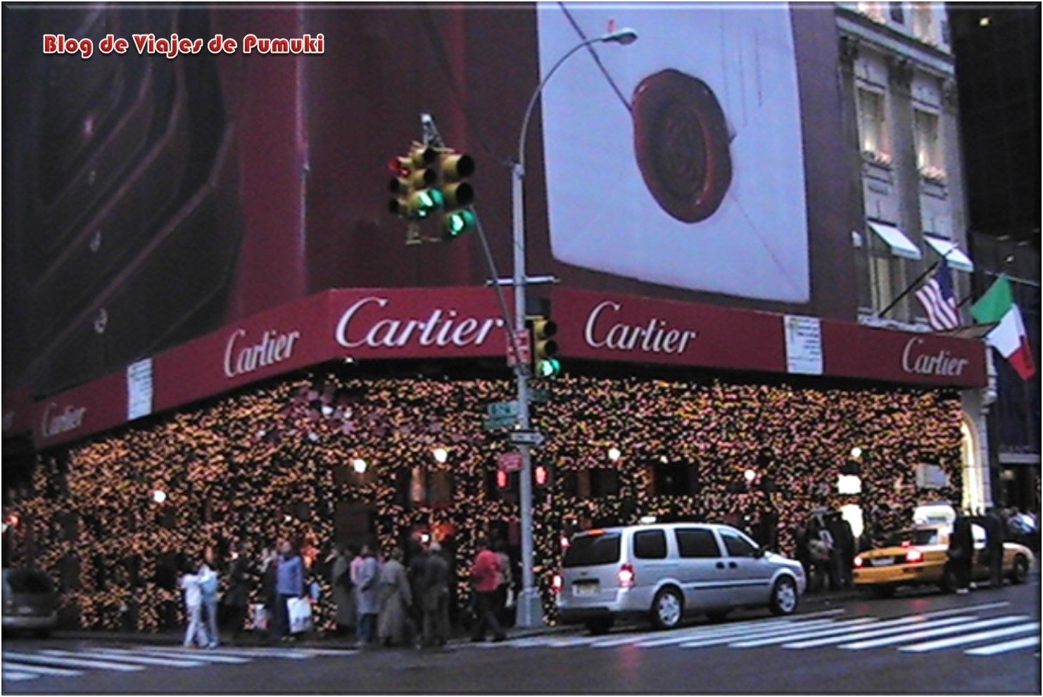 Tienda en la Quinta Avenidad de Nueva York en Navidad