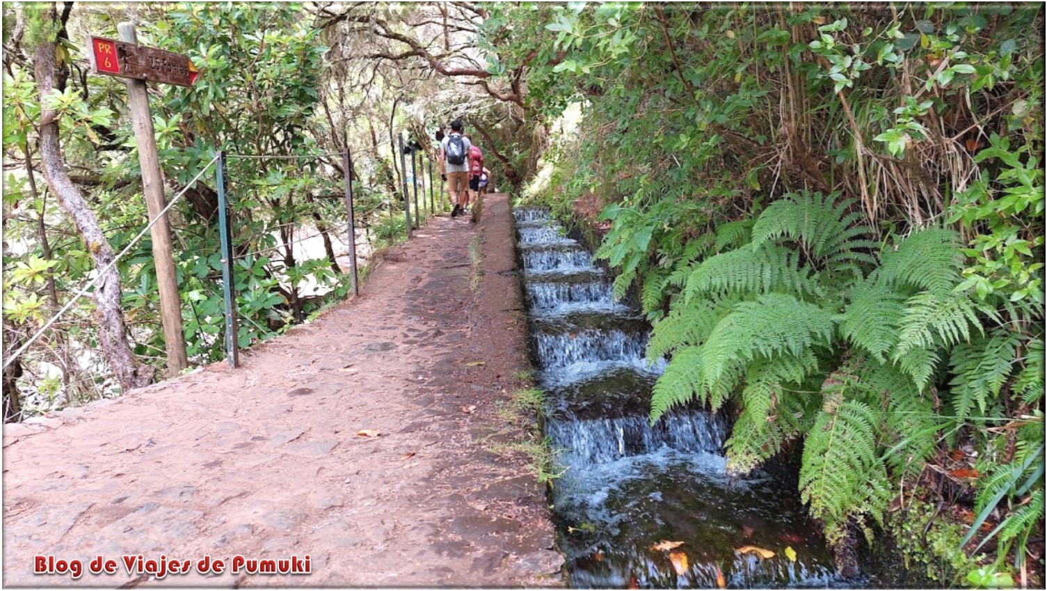 canales de la levada de las 25 fontes o 25 cascadas en Madeira
