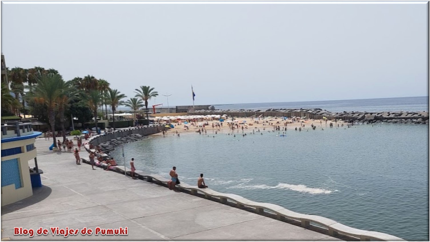 Playa de arena blanca artificial de Calheta, Madeira