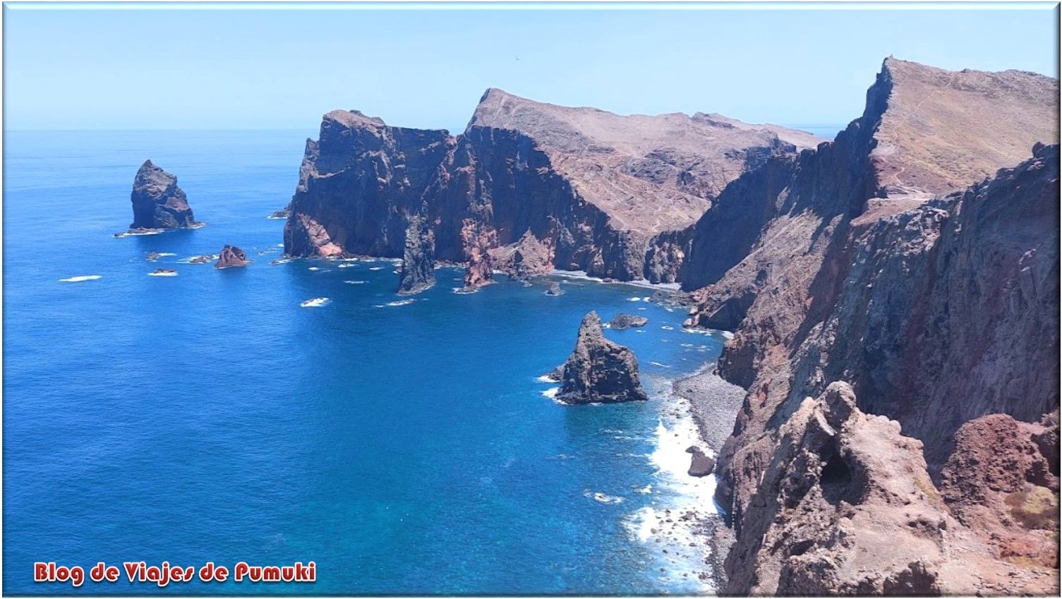 Acantilados de la costa norte del Parque Natural de San Lorenzo en Madeira